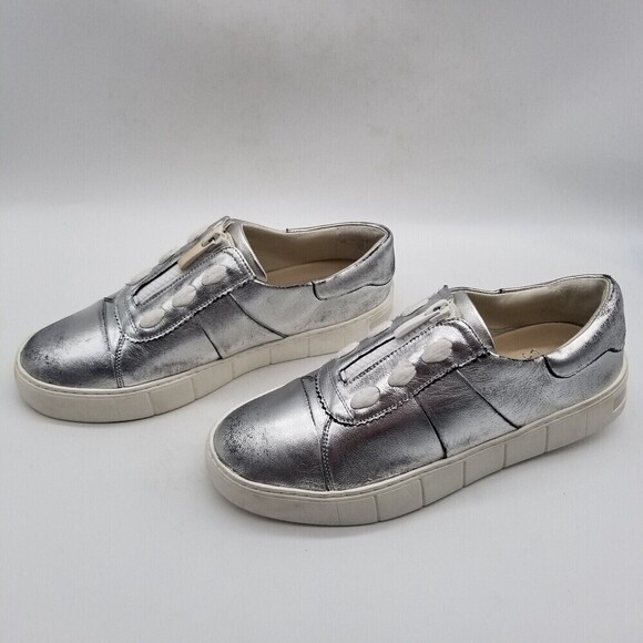 Sarto by Franco Sarto Issake Metallic Leather Platform Slip-On Sneakers 6 - Picture 2 of 9
